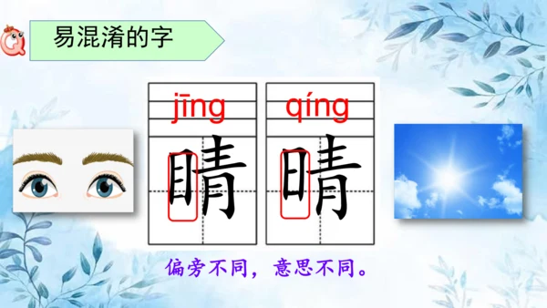 部编版语文二年级上册第一单元复习课件