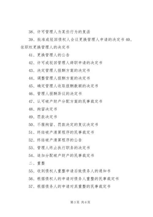 企业破产程序及破产文书 (3).docx