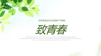 致青春毕业纪念册动态PPT模板