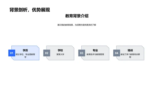 求职教师自述PPT模板