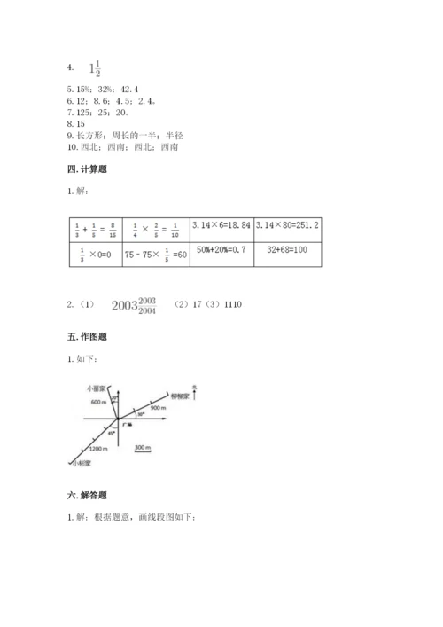 2022六年级上册数学期末测试卷（各地真题）word版.docx