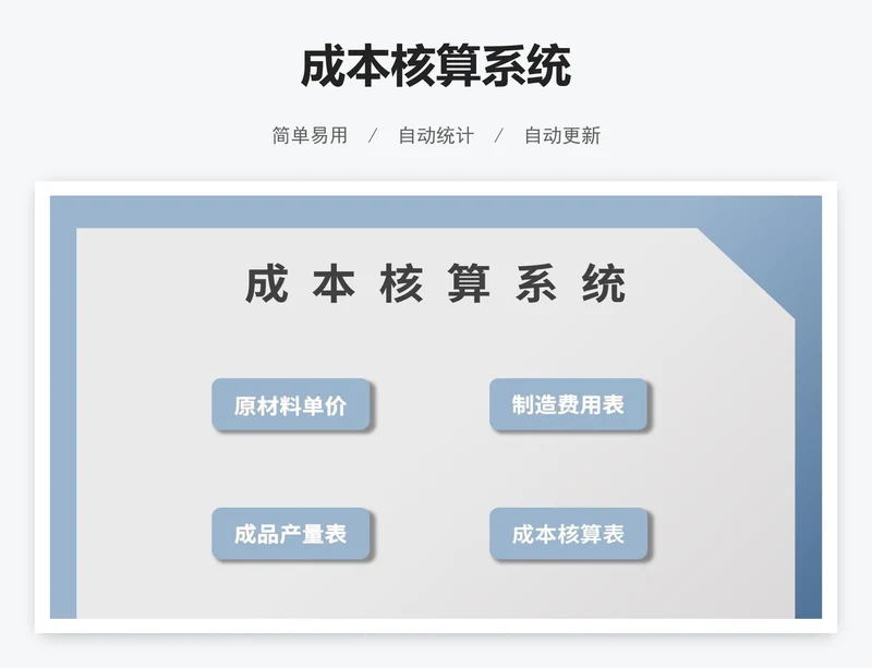 成本核算系统