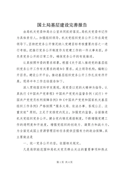 国土局基层建设完善报告.docx