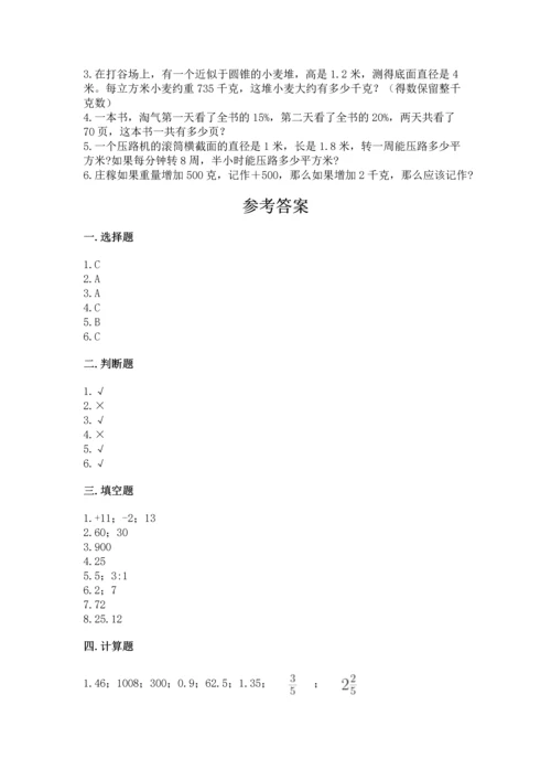 小学六年级下册数学期末卷及完整答案（易错题）.docx