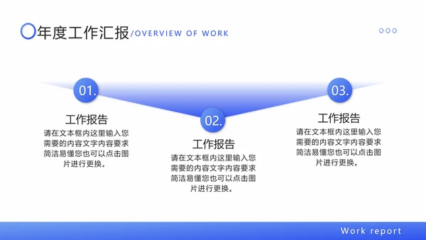蓝色渐变简约商务工作总结汇报PPT模板