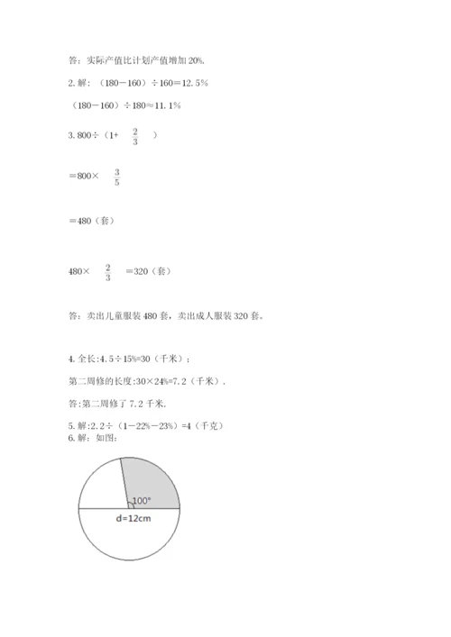 小学数学六年级上册期末模拟卷（各地真题）.docx