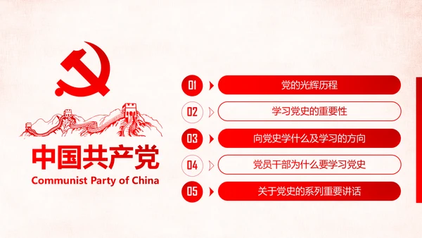 加强党史学习传承红色基因党史PPT模板