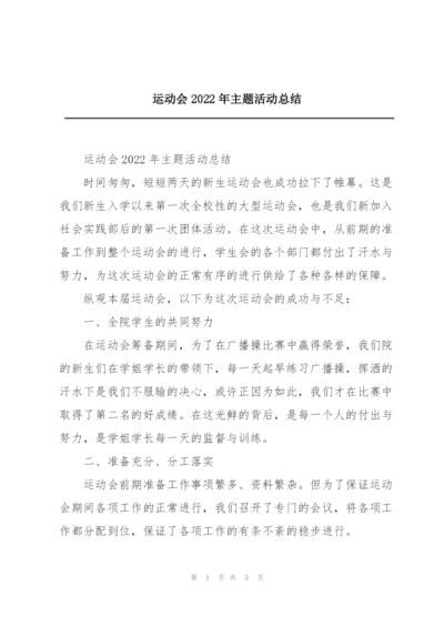 运动会2022年主题活动总结.docx