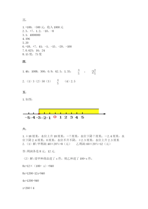 青岛版数学小升初模拟试卷（全国通用）.docx