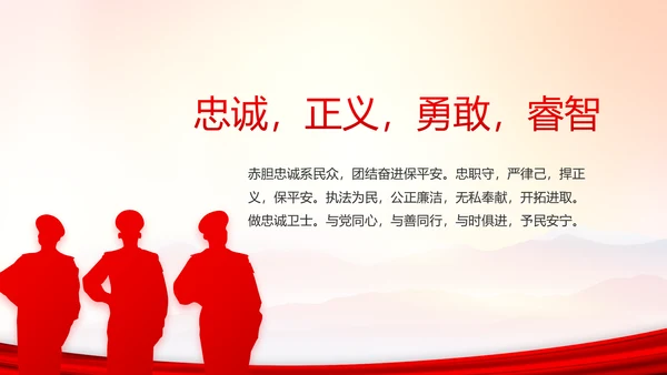 忠诚铸警魂护航新征程公安警察动态PPT模板