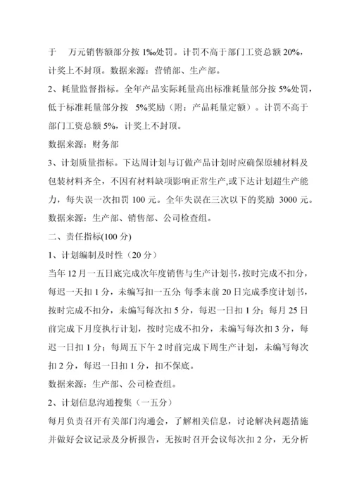 生产制造业各部门绩效考核办法.docx