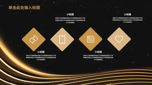 黑金年终总结汇报大会PPT模板