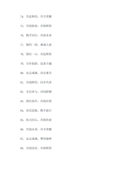 小组表演口号大全八字标语