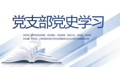 党支部党史学习教育工作总结动态PPT模板