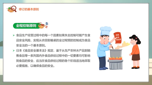 教学解读食品安全法餐桌食物PPT模板