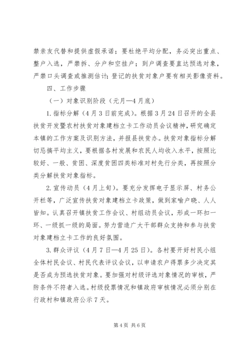 镇农村扶贫对象建档立卡工作方案.docx