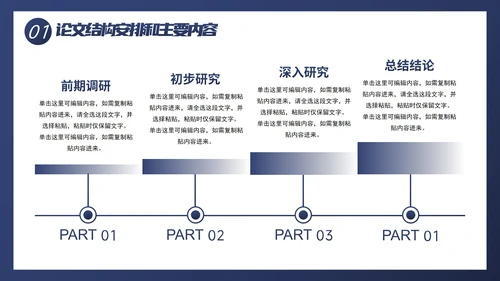 简约几何线条色块毕业论文答辩PPT模板