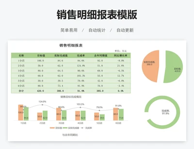 销售明细报表模版
