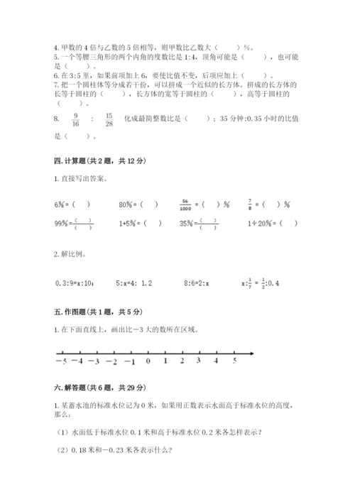 廊坊市文安县六年级下册数学期末测试卷完美版.docx