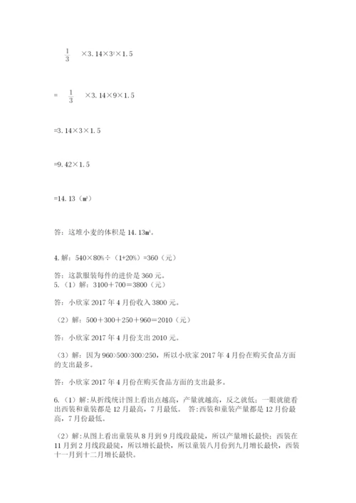 小学六年级数学摸底考试题（名师系列）.docx