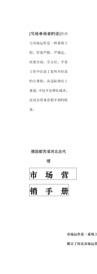 德国漆市场营销标准手册.docx