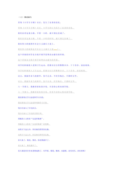 2023年小升初语文专项复习句子精编习题.docx