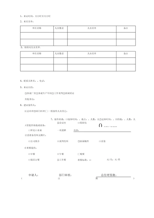 参观接待管理流程