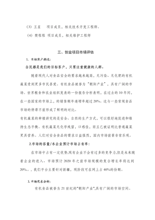 绿色生态有机蔬菜电商平台创业方案.docx