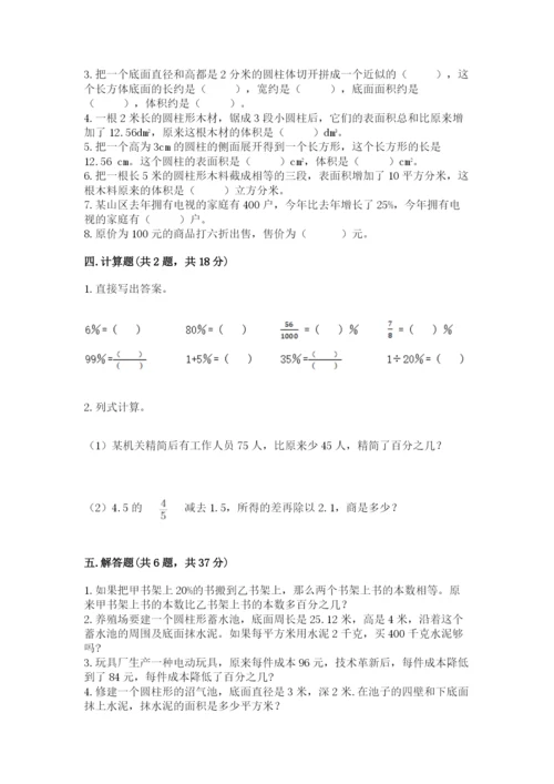 北京版六年级下册数学期中测试卷精品【考试直接用】.docx