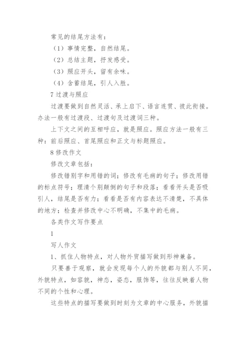 小学1-6年级作文知识点大全.docx