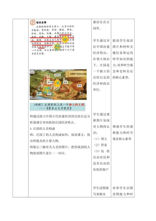 第8课  西欧庄园【2022-2023统编版九上历史精品备课（教学设计）】