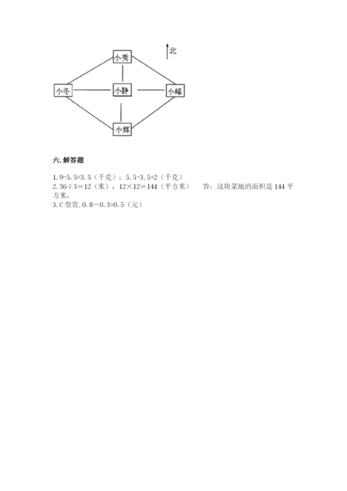小学数学三年级下册期末测试卷附完整答案（网校专用）.docx