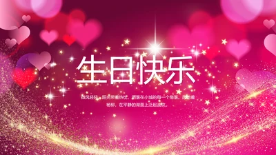 生日快乐生日派对纪念册电子相册动态PPT