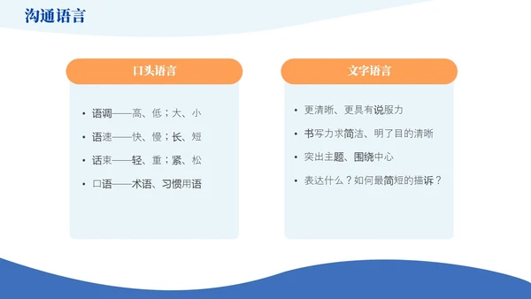 蓝橙色简约风如何提升团队凝聚力员工培训PPT模版效率