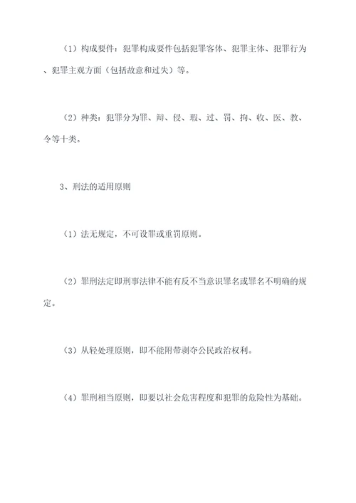 法硕考研刑法知识点总结
