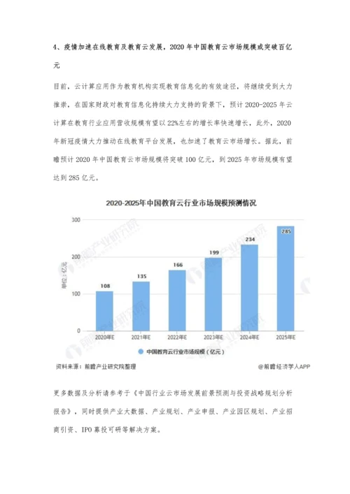 中国教育云行业市场现状、竞争格局及发展前景分析-百亿市场规模即将开启.docx