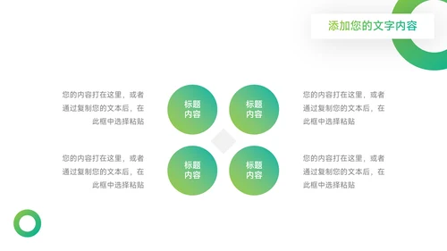 绿色渐变阴影工作总结汇报PPT模板