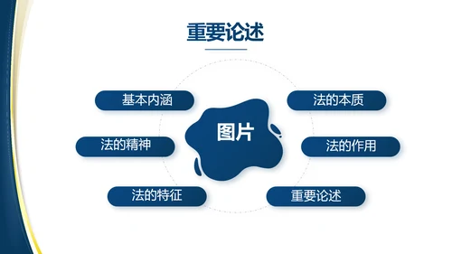 蓝色大气党建法律讲座工作总结PPT
