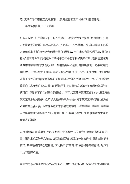 经理个人年终述职报告
