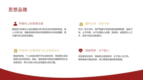 红色简约风奖学金申请答辩PPT
