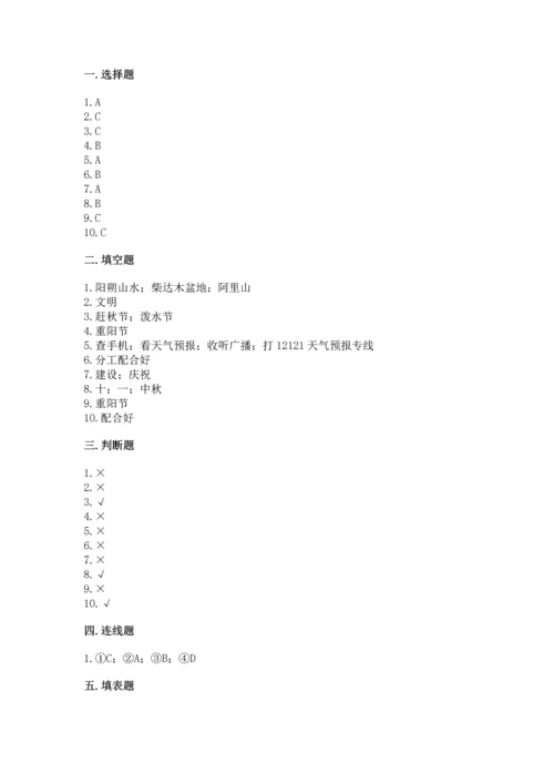 二年级上册道德与法治 期中测试卷【培优】.docx