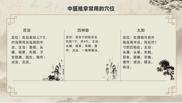 水墨风中医推拿按摩ppt模板