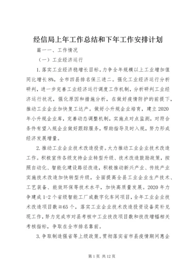 经信局上年工作总结和下年工作安排计划.docx