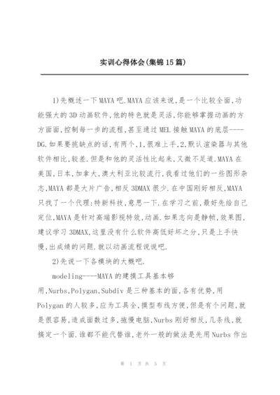 实训心得体会(集锦15篇).docx