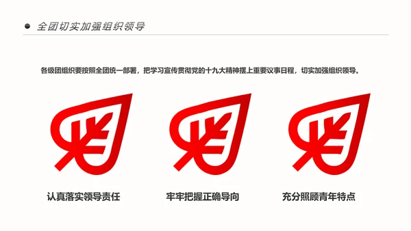 共青团十九大精神学习团委年终总结PPT
