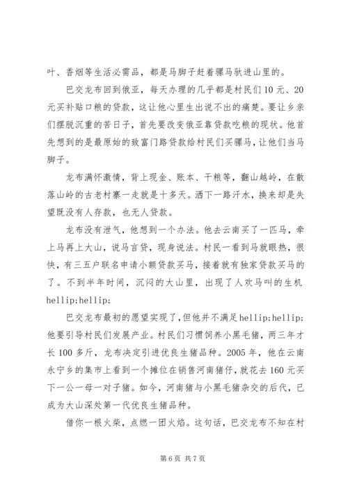 学习巴交龙布先进事迹心得体会3篇.docx