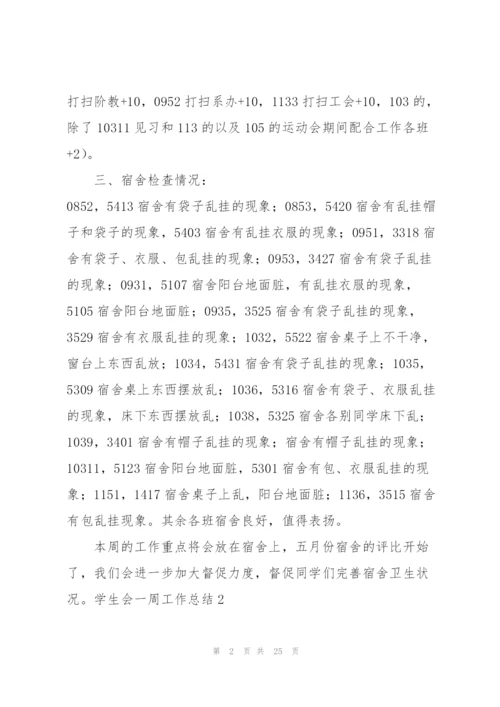学生会一周工作总结通用15篇.docx