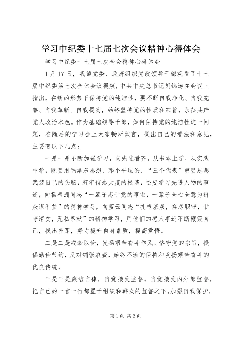 学习中纪委十七届七次会议精神心得体会 (2).docx