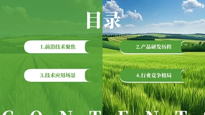 绿色简约风4项目录页PPT单页