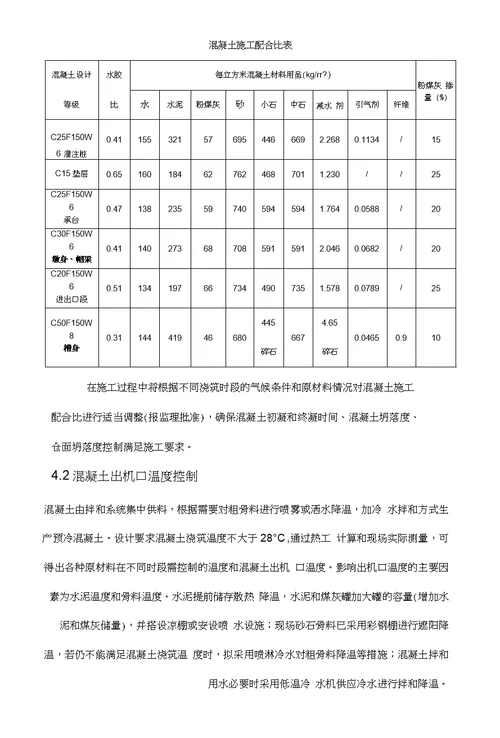 高温季节混凝土施工措施计划王总修改